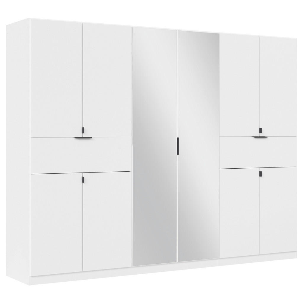 KAST MET KLASSIEKE DEUREN, zilverkleur, wit