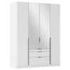 KAST MET KLASSIEKE DEUREN, zilver, wit, donkergrijs