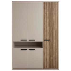 KAST MET KLASSIEKE DEUREN, eikenkleur, wit