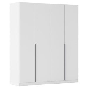 KAST MET KLASSIEKE DEUREN, wit, donkergrijs