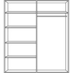 KAST MET SCHUIFDEUREN, grafietkleur, eiken plank thumbnail 3