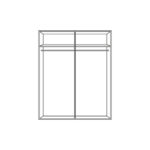 KAST MET SCHUIFDEUREN, wit, eikenkleur thumbnail 3