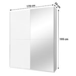 KAST MET SCHUIFDEUREN, transparant, wit thumbnail 5