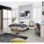 KAST MET SCHUIFDEUREN, wit, eikenkleur thumbnail 5
