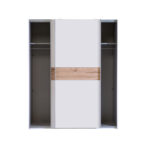 KAST MET SCHUIFDEUREN, wit, eikenkleur thumbnail 6