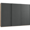 KAST MET SCHUIFDEUREN, eikenkleur, grafietkleur