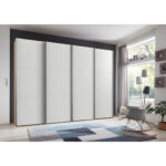 KAST MET SCHUIFDEUREN, eikenkleur, wit thumbnail 2
