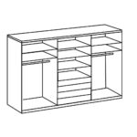KAST MET SCHUIFDEUREN, zilverkleur, wit thumbnail 4