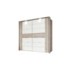 KAST MET SCHUIFDEUREN, wit, eikenkleur, gebakken kleur