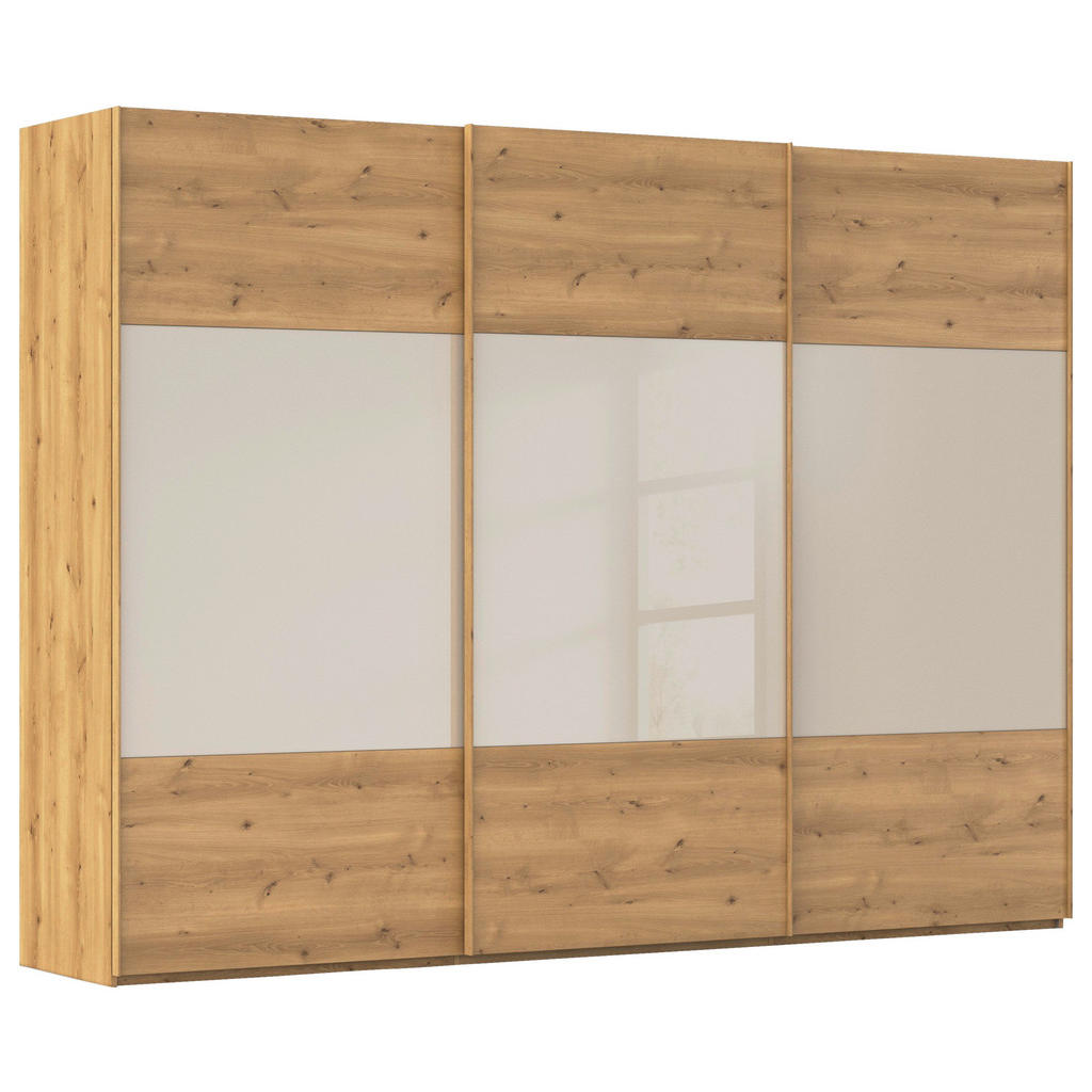 KAST MET SCHUIFDEUREN, kleur eiken, kleur champagne
