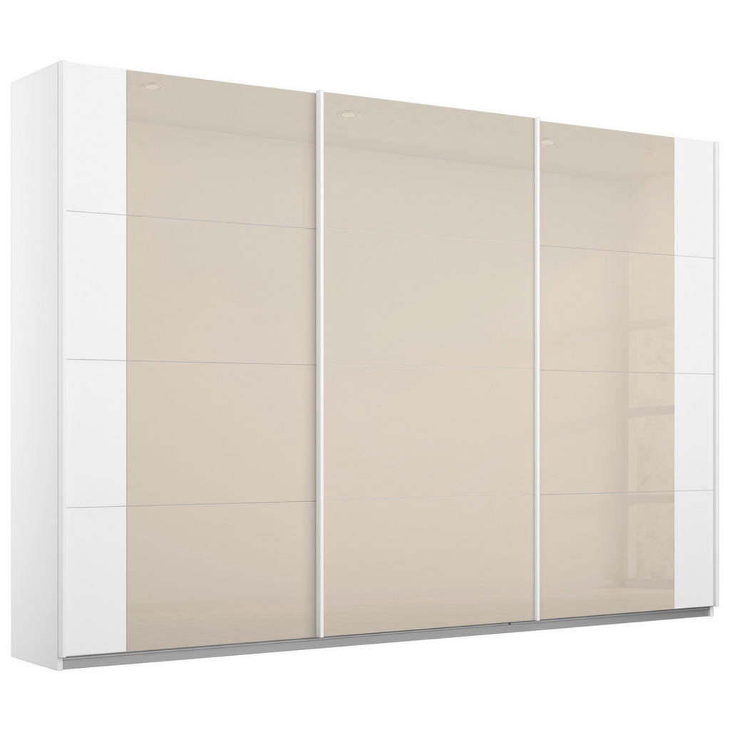 KAST MET SCHUIFDEUREN, wit, champagnekleur