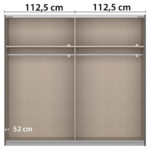 KAST MET SCHUIFDEUREN, champagnekleur, ambachtelijk eikenhout thumbnail 4