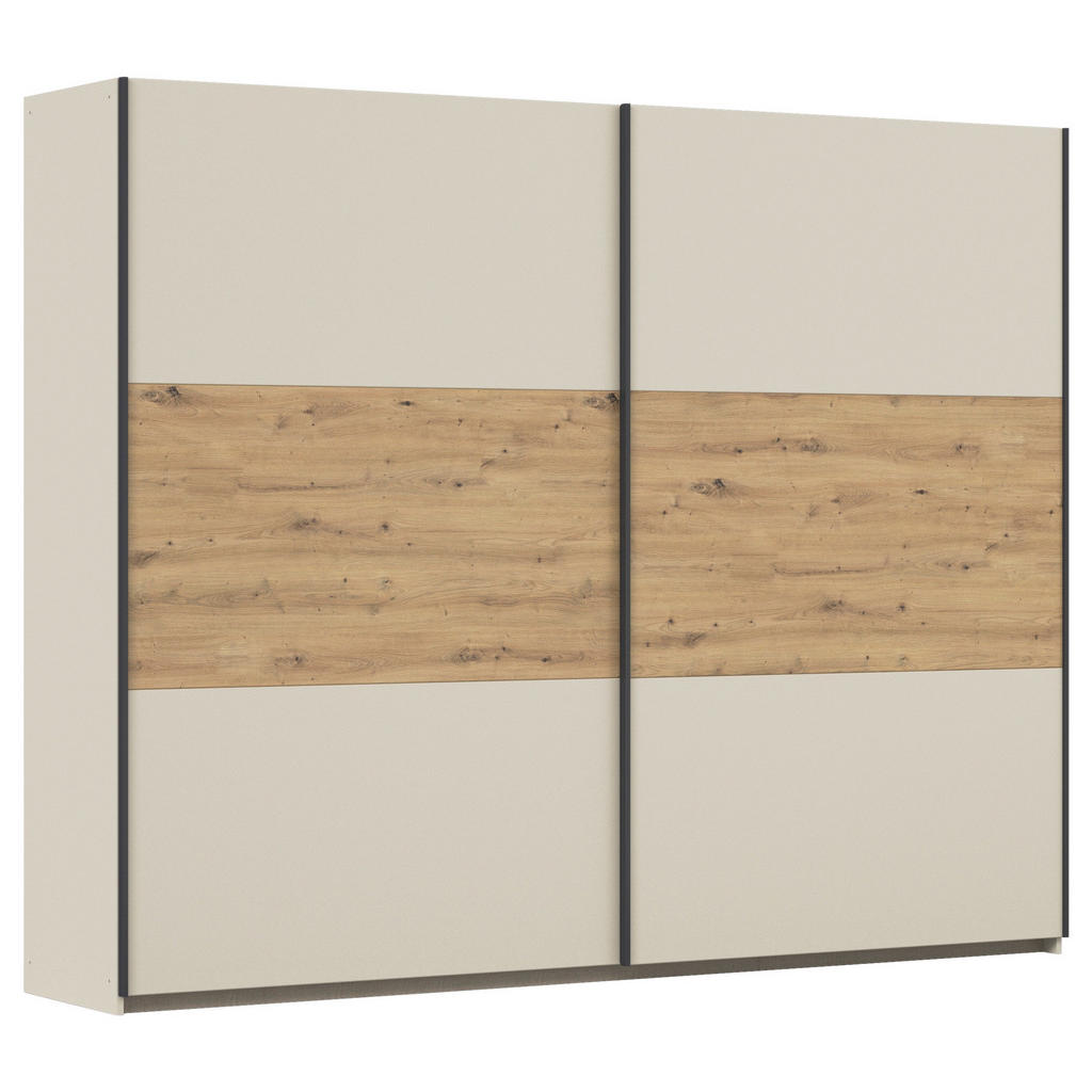 KAST MET SCHUIFDEUREN, champagnekleur, ambachtelijk eikenhout