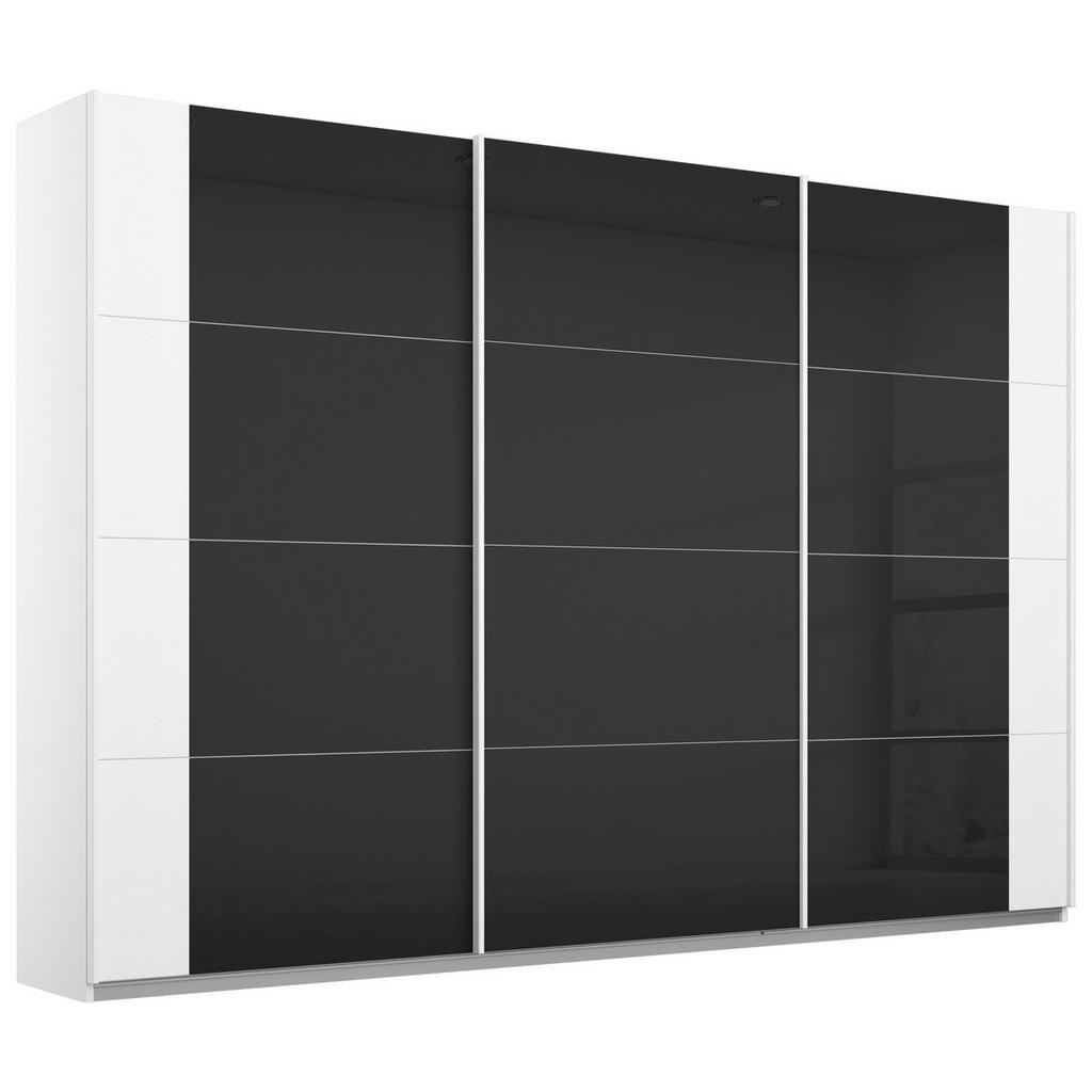 KAST MET SCHUIFDEUREN, antraciet, wit