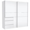 KAST MET SCHUIFDEUREN, wit