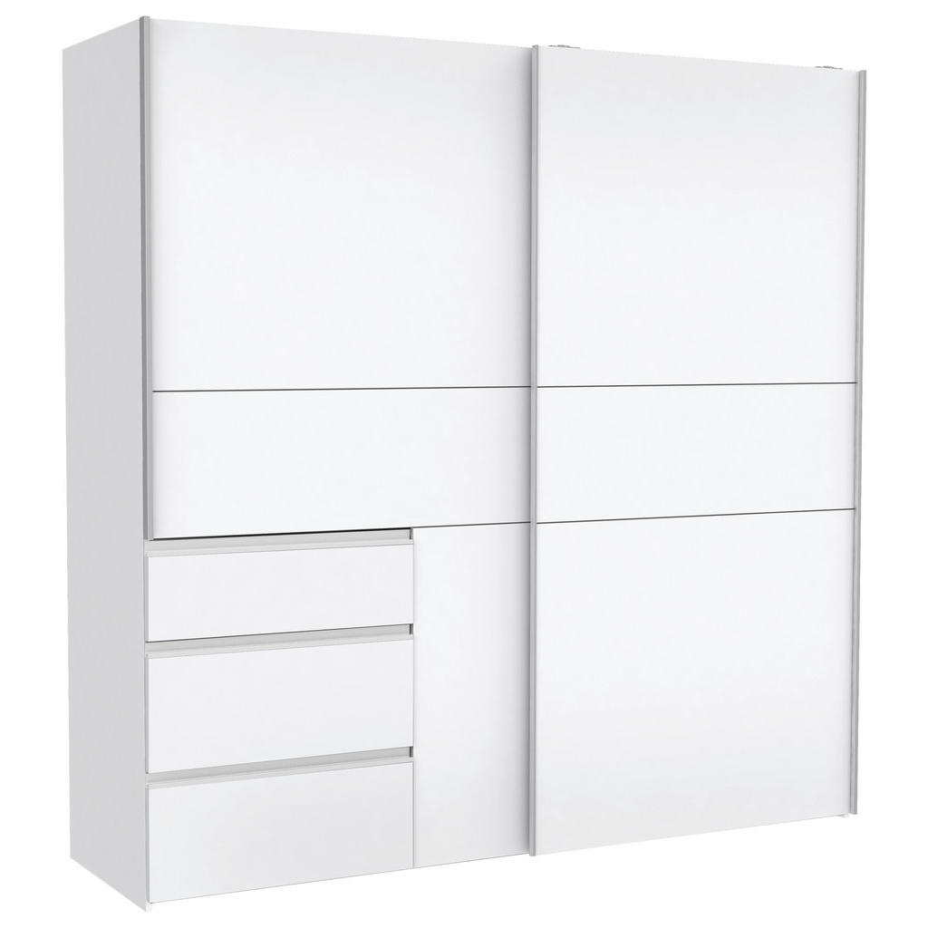 KAST MET SCHUIFDEUREN, wit