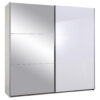 KAST MET SCHUIFDEUREN, wit, hoogglans