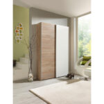 KAST MET SCHUIFDEUREN, wit, sonoma eiken thumbnail 7