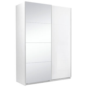 KAST MET SCHUIFDEUREN, wit