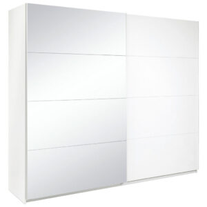 KAST MET SCHUIFDEUREN, wit