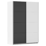 KAST MET SCHUIFDEUREN, grafietkleur, wit thumbnail 1