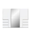 KAST MET SCHUIFDEUREN, wit