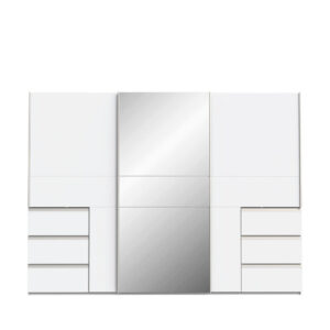 KAST MET SCHUIFDEUREN, wit