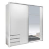 KAST MET SCHUIFDEUREN, wit
