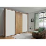 KAST MET SCHUIFDEUREN, wit, bianco eiken thumbnail 2