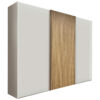 KAST MET SCHUIFDEUREN, wit, bianco eiken