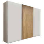 KAST MET SCHUIFDEUREN, wit, bianco eiken thumbnail 1