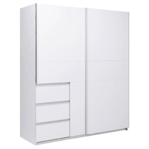 KAST MET SCHUIFDEUREN, wit