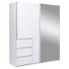 KAST MET SCHUIFDEUREN, wit
