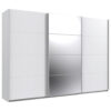 KAST MET SCHUIFDEUREN, wit
