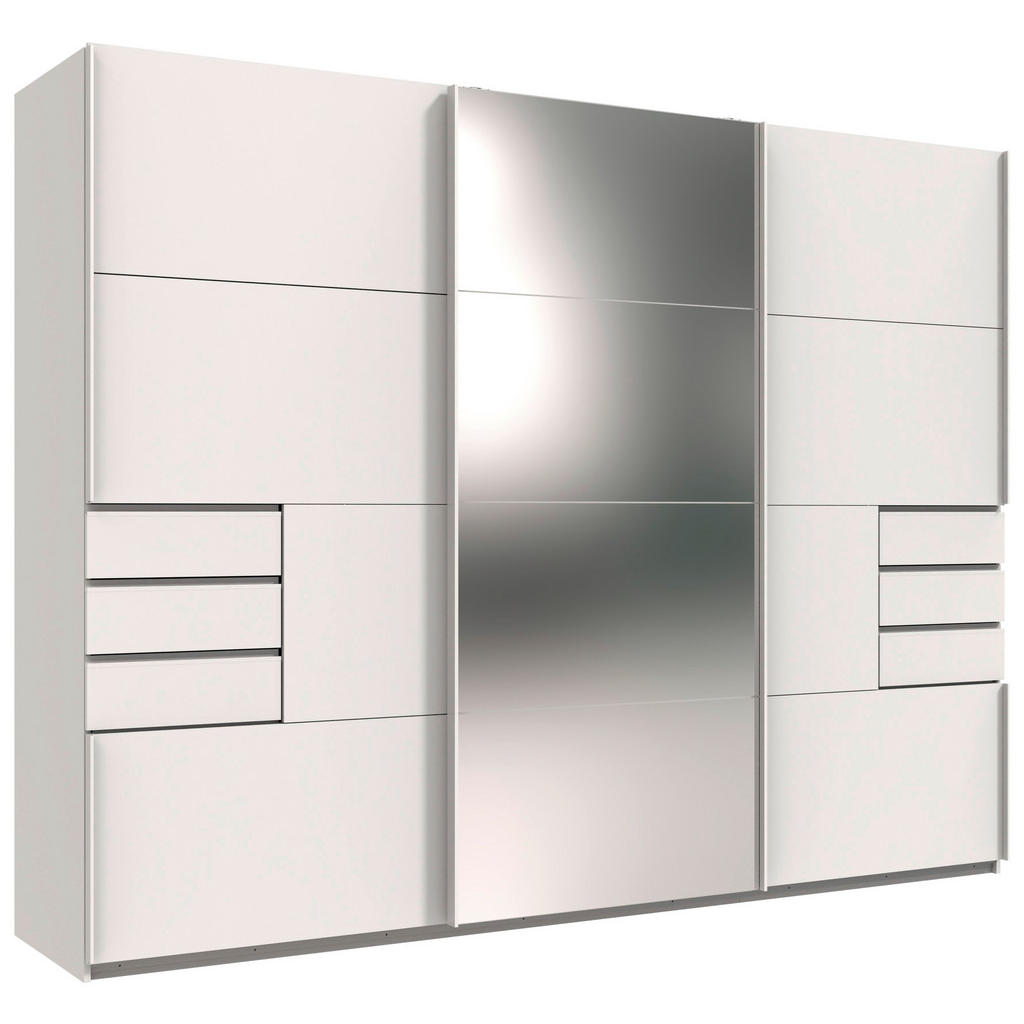 KAST MET SCHUIFDEUREN, transparant, wit