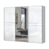 KAST MET SCHUIFDEUREN, wit, wit, hoogglans