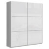 KAST MET SCHUIFDEUREN, wit, wit, hoogglans