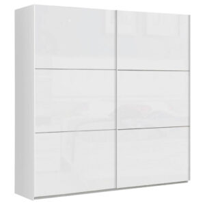 KAST MET SCHUIFDEUREN, wit, wit, hoogglans