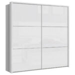 KAST MET SCHUIFDEUREN, wit, wit, hoogglans thumbnail 5