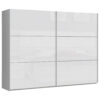 KAST MET SCHUIFDEUREN, wit, wit, hoogglans