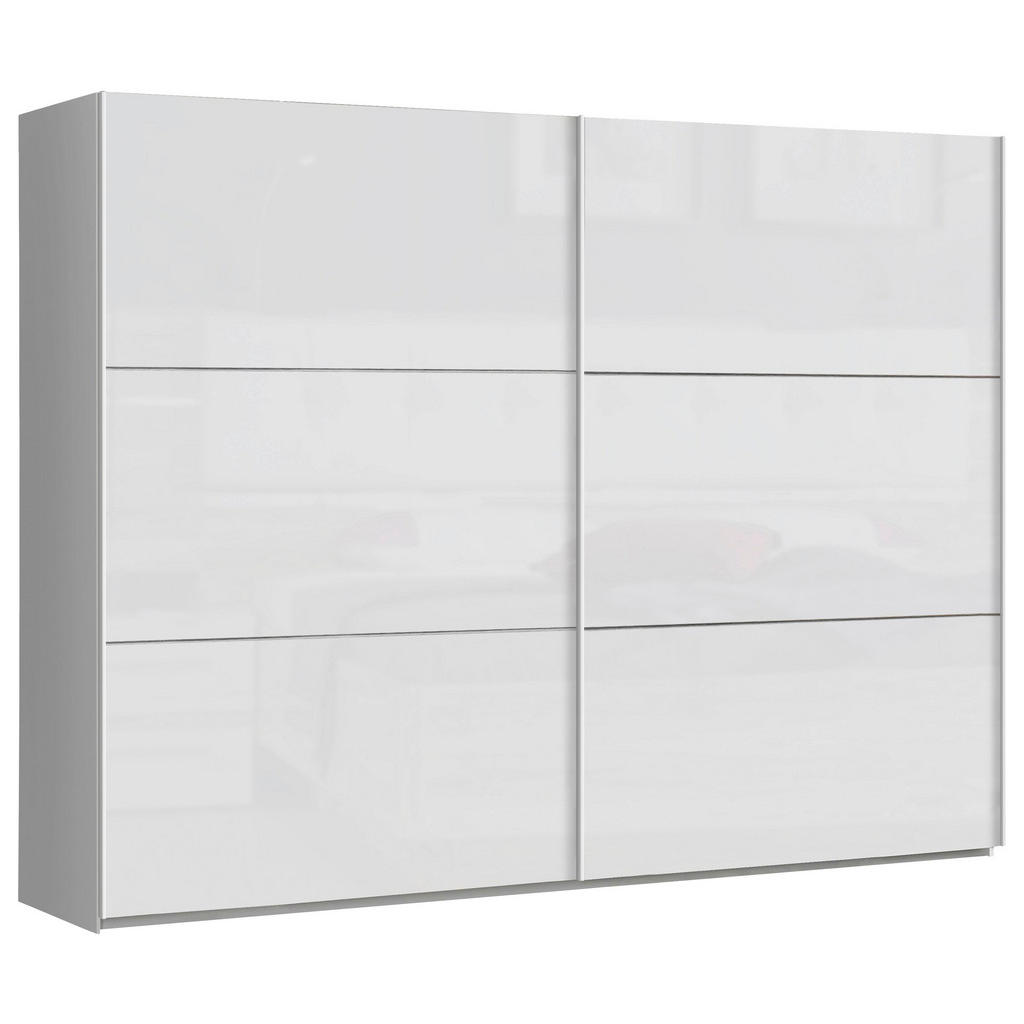KAST MET SCHUIFDEUREN, wit, wit, hoogglans