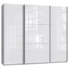 KAST MET SCHUIFDEUREN, wit, wit, hoogglans