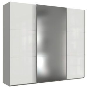 KAST MET SCHUIFDEUREN, wit, wit, hoogglans