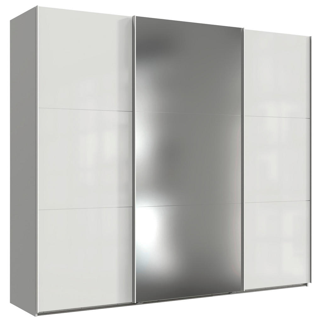 KAST MET SCHUIFDEUREN, wit, wit, hoogglans