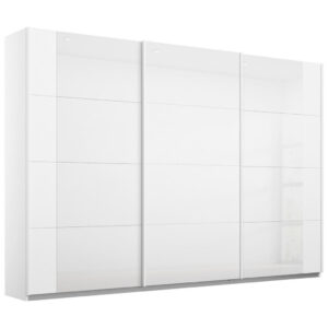 KAST MET SCHUIFDEUREN, wit, wit, hoogglans