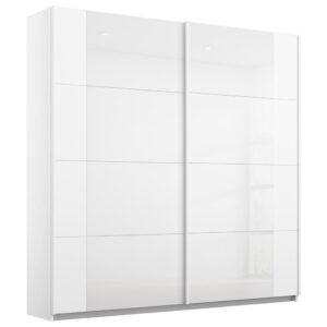 KAST MET SCHUIFDEUREN, wit, wit, hoogglans