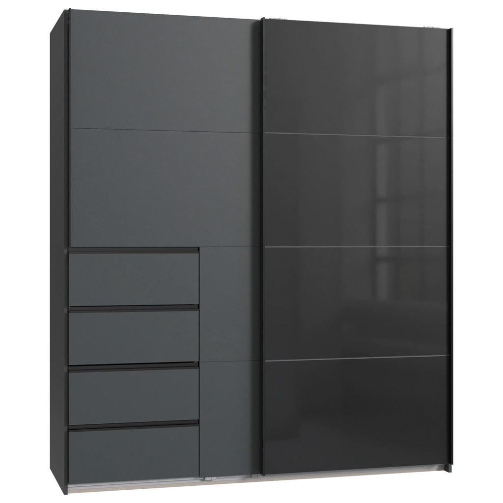KAST MET SCHUIFDEUREN, grafietkleur