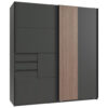 KAST MET SCHUIFDEUREN, bruin, grafietkleur