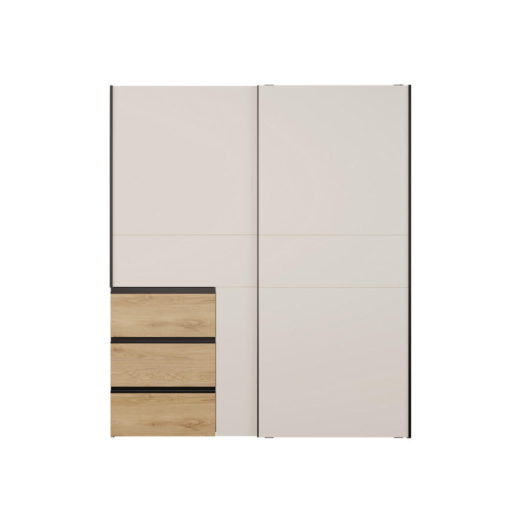 KAST MET SCHUIFDEUREN, eikenkleur, gebakken kleur