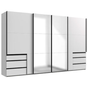 KAST MET SCHUIFDEUREN, wit